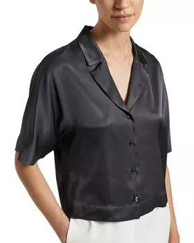 Блуза с вырезом ласточка Peserico, синий