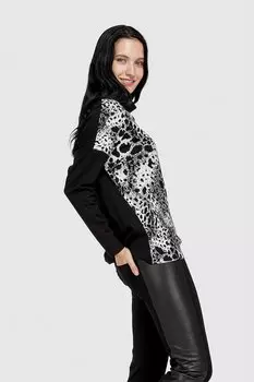 Блуза с животным принтом Helmidge, черный