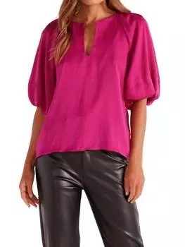 Блуза Safira в ягодном цвете MINKPINK, цвет berry