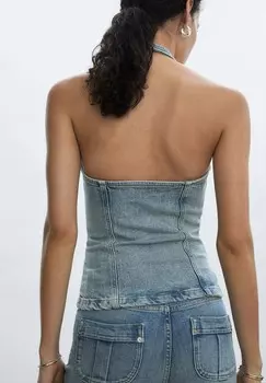 Блуза SAMIRA Mango, синий