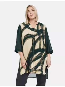 Блуза SAMOON 3/4 Arm, цвет black gemustert