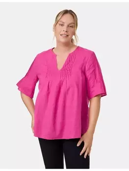 Блуза SAMOON Kurzarm, цвет magenta