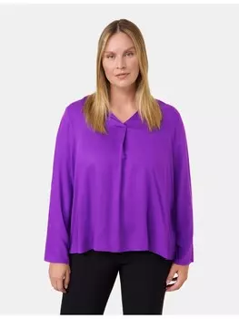 Блуза SAMOON Langarm, цвет magic purple