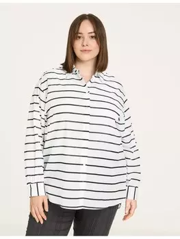 Блуза SAMOON Langarm, цвет white gemustert