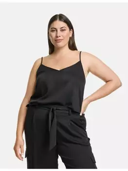 Блуза SAMOON ohne Arm, черный