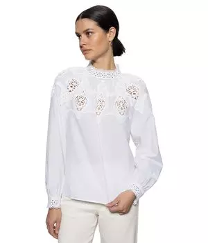 Блуза Sanctuary Lace Popover Blouse, белый