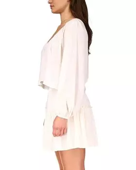 Блуза Sanctuary Relaxed High-Low Textured Blouse, цвет Muslin