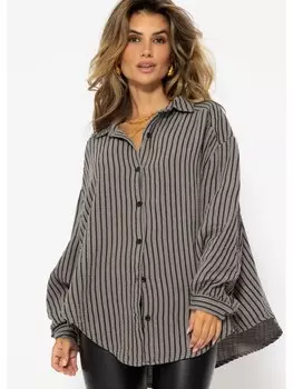 Блуза SASSYCLASSY, цвет taupe, schwarz