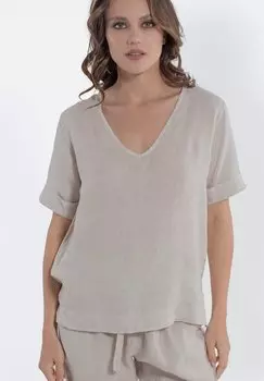 Блуза SCOLLO V ACANFORA, бежевый