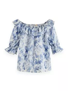 Блуза SCOTCH & SODA, сапфировый