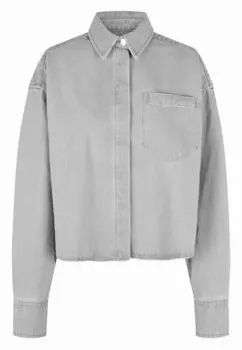 Блуза SECOND FEMALE, серый деним