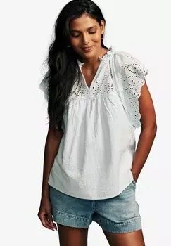 Блуза SEERSUCKER BRODERIE Laura Ashley, светло-голубой