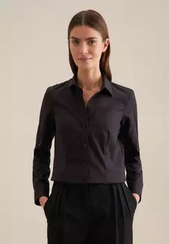 Блуза Seidensticker Hemd Regular, черный