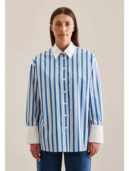 Блуза Seidensticker Oversized, цвет mittelblau