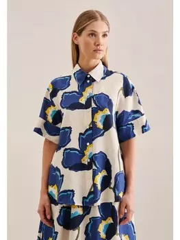 Блуза Seidensticker Regular, цвет mittelblau