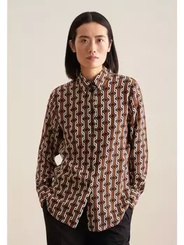 Блуза Seidensticker Regular, коричневый