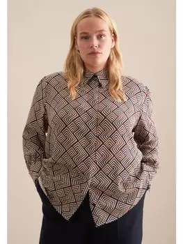 Блуза Seidensticker Regular, темно-синий