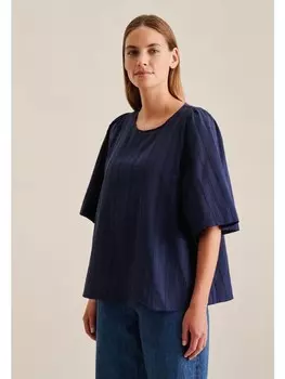 Блуза Seidensticker Regular, темно-синий