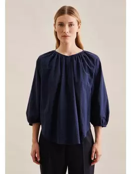 Блуза Seidensticker Regular, темно-синий