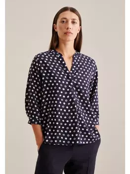 Блуза Seidensticker Regular, темно-синий