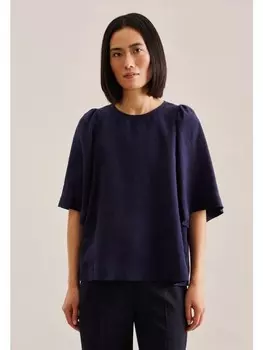 Блуза Seidensticker Regular, темно-синий