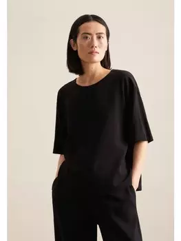 Блуза Seidensticker Shirt Oversized, черный