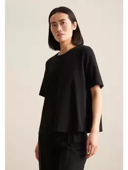 Блуза Seidensticker Shirt Regular, черный