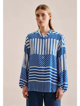 Блуза Seidensticker Tunika Regular, цвет mittelblau