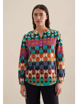 Блуза Seidensticker Tunika Regular, темно-синий