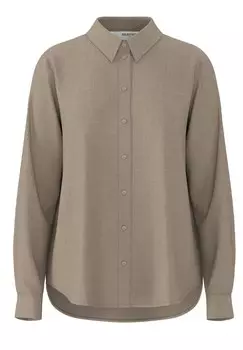 Блуза Selected Femme VIVA, серо-коричневый