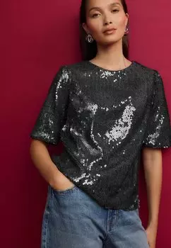 Блуза SEQUIN Next, серый