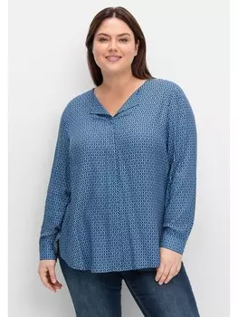 Блуза sheego, цвет tiefblau gemustert