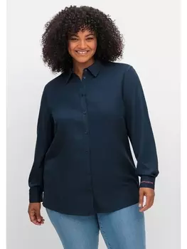 Блуза sheego Twill, ночной синий