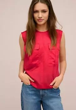 Блуза SHEER SLEEVELESS ., REGULAR FIT Next, красный