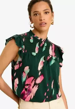 Блуза SHIRRED REGULAR FIT Love & Roses, зеленый