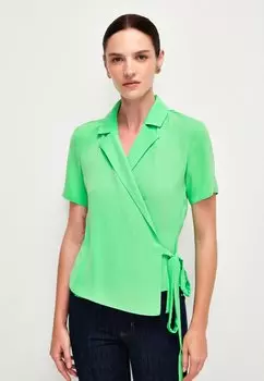Блуза SHORT SLEEVE FRONT TIE adL, зеленый