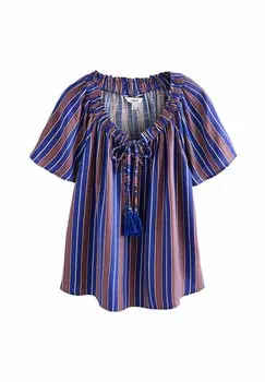 Блуза SHORT SLEEVE NECK BARDOT Next, синий