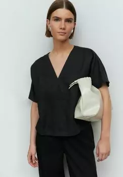 Блуза SHORT SLEEVE OVERHEAD Next, черный