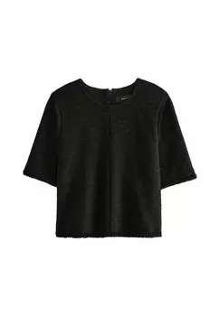 Блуза SHORT SLEEVE, REGULAR FIT Next, черный