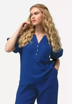 Блуза SHORT SLEEVE Ulla Popken, синий