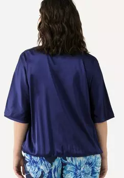 Блуза SHORT SLEEVE Ulla Popken, темно-синий