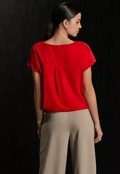 Блуза SHORT SLEEVE UTILITY DRAWCORD HEM POCKET, REGULAR FIT Next, красный
