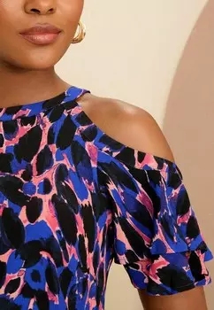 Блуза SHOULDER PRINTED REGULAR FIT Love & Roses, синий