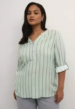 Блуза SIDA Kaffe Curve, светло-зеленый