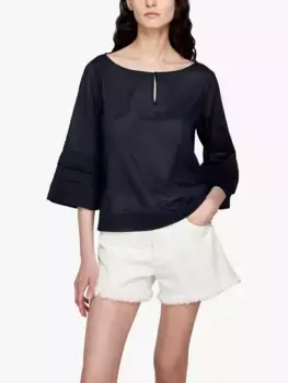 Блуза SISLEY Cotton Kaftan, темно-синий