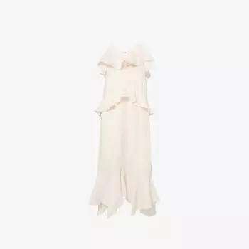 Блуза Skall Studio Benedicte с рюшами из льна, розовый