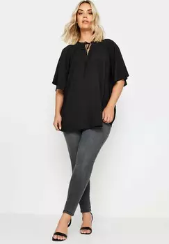 Блуза SLEEVE Yours Clothing, антрацит