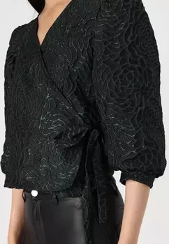 Блуза SLFSIV PAULA WRAP Selected Femme, темно-зеленый