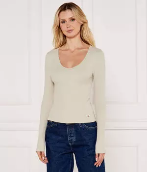 Блуза Slim fit Calvin Klein Jeans, желтый