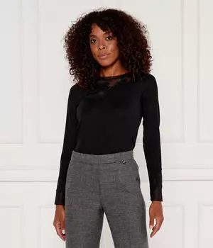 Блуза Slim fit Marc Cain, черный